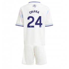 Dětské fotbalový komplet Aston Villa Amadou Onana #24 Tretí košile 2025-26 Krátkým Rukávem